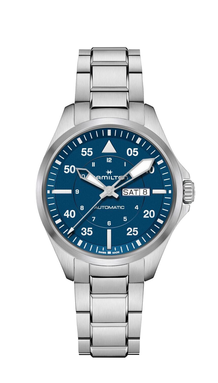 HAMILTON KHAKI AVIATION PILOT DAY DATE AUTO Carica automatica 42mm H64635140 HAMILTON KHAKI AVIATION PILOT DAY DATE AUTO Carica automatica 42mm H64635140