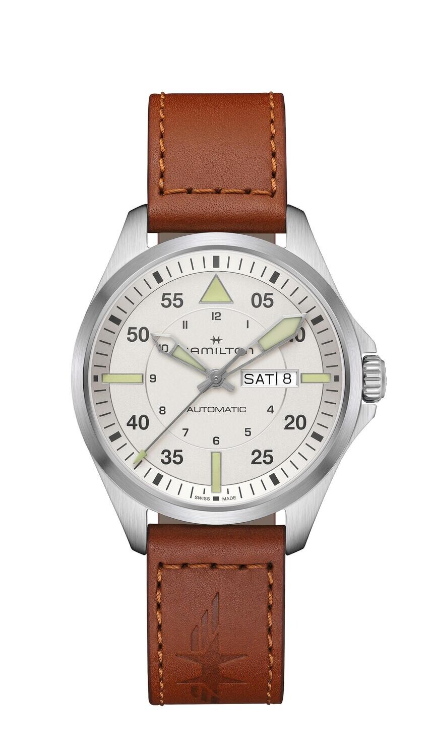 HAMILTON KHAKI AVIATION PILOT DAY DATE AUTO Carica automatica 42mm H64635550