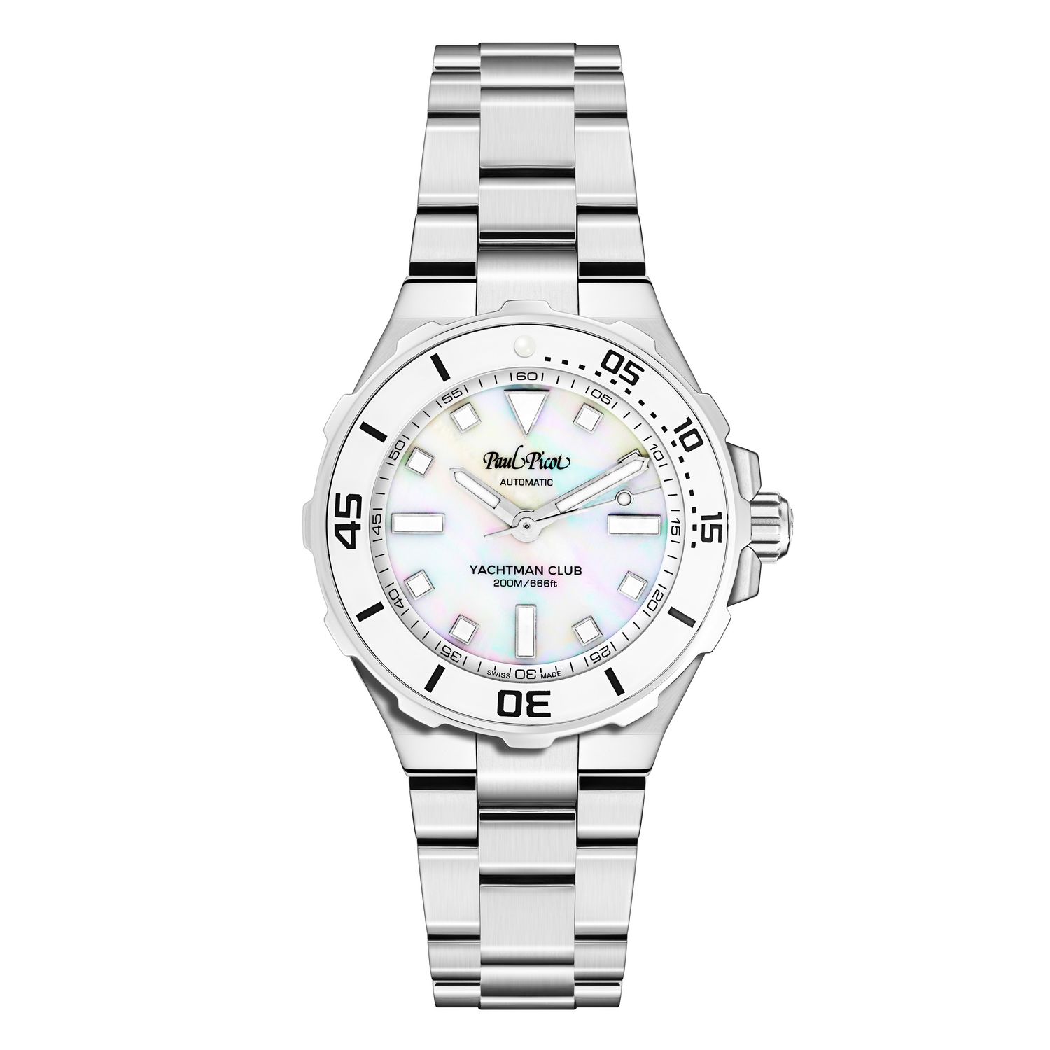 PAUL PICOT YACHTMAN CLUB LADY Automatic 35mm White Dial 1254.20WWN0B20