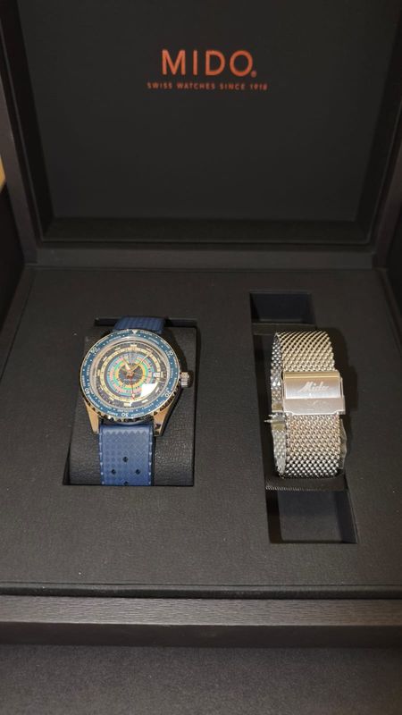 *USATO CEVENINI PREOWNED* MIDO OCEAN STAR DECOMPRESSION WORLDTIMER M0268291704100