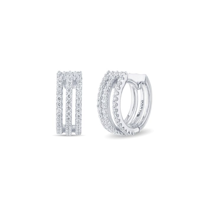 Salvini I Classici Orecchini ad anella oro bianco e Diamanti mm13 Salvini I Classici Orecchini ad anella oro bianco e Diamanti mm13
