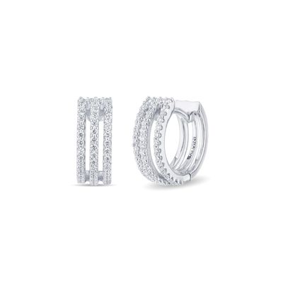 Salvini I Classici Orecchini ad anella oro bianco e Diamanti mm13