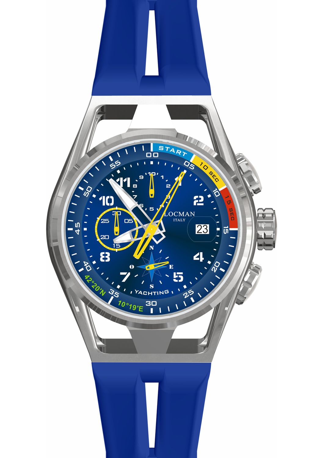 LOCMAN MONTECRISTO YACHTING CHRONO 41MM QUADRANTE BLU LOCMAN MONTECRISTO YACHTING CHRONO 41MM QUADRANTE BLU