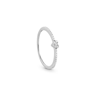 Salvini Bagliori anello cuore oro bianco con Diamanti ct.0.10 Salvini Bagliori anello cuore oro bianco con Diamanti ct.0.10