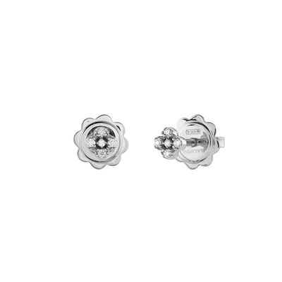 Salvini Bagliori orecchini fiori oro bianco con diamanti ct.0.03 Salvini Bagliori orecchini fiori oro bianco con diamanti ct.0.03