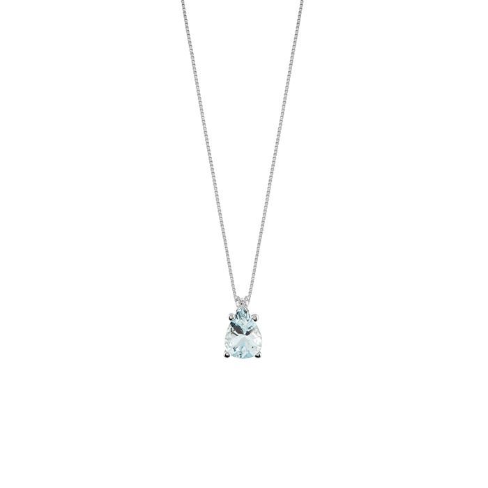 Collana Bliss Stephanie Oro Bianco Diamante e Acquamarina 20117806