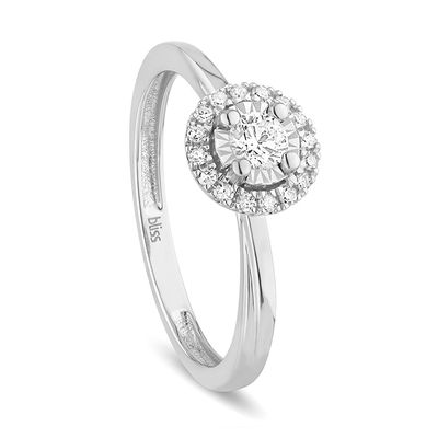 Anello Bliss Meraviglia Halo Oro Bianco 20117592 Anello Bliss Meraviglia Halo Oro Bianco 20117592