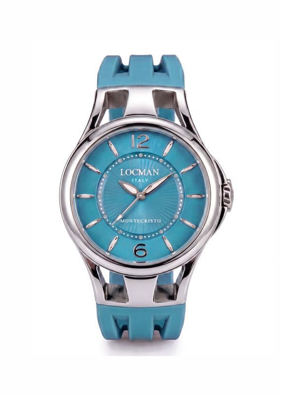LOCMAN MONTECRISTO LADY SOLO TEMPO 33MM TURCHESE CINTURINO GOMMA 0571A00-TQNK00SZ