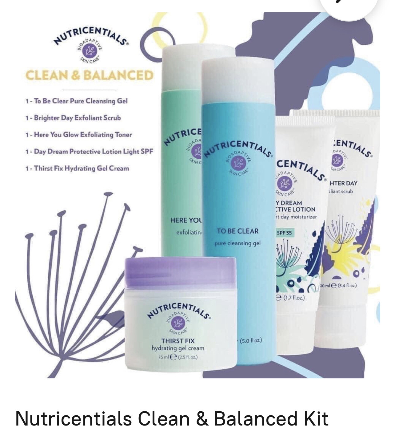 Nutricentials Bioadaptive Skin Care™ Clear &amp; Balanced Kit-Full Skincare system