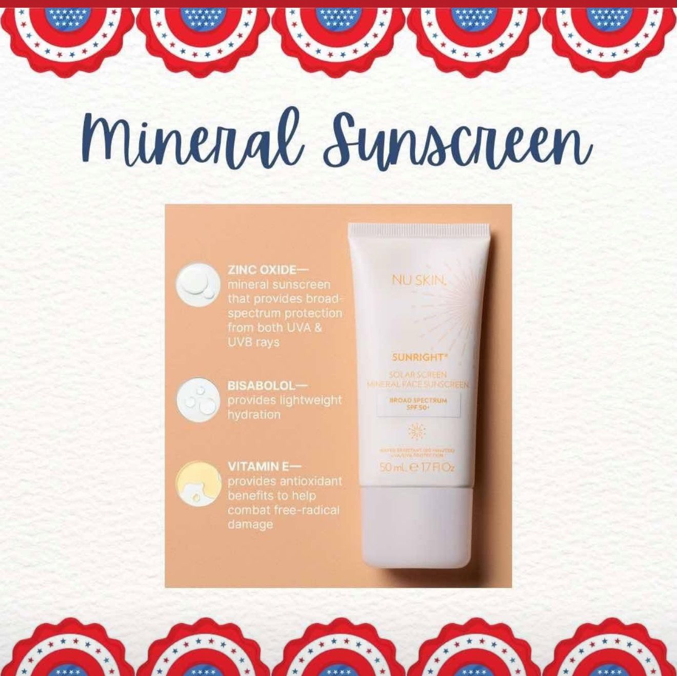 Memorial Day Sale-Sunright® Solar Screen Mineral Face Sunscreen Broad Spectrum SPF 50+