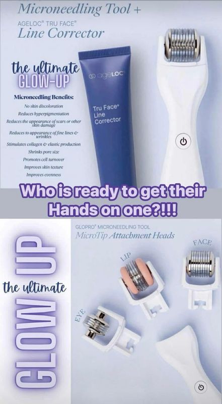 GloPRO® Microneedling Tool &amp; ageLOC® Tru Face® Line Corrector Bundle