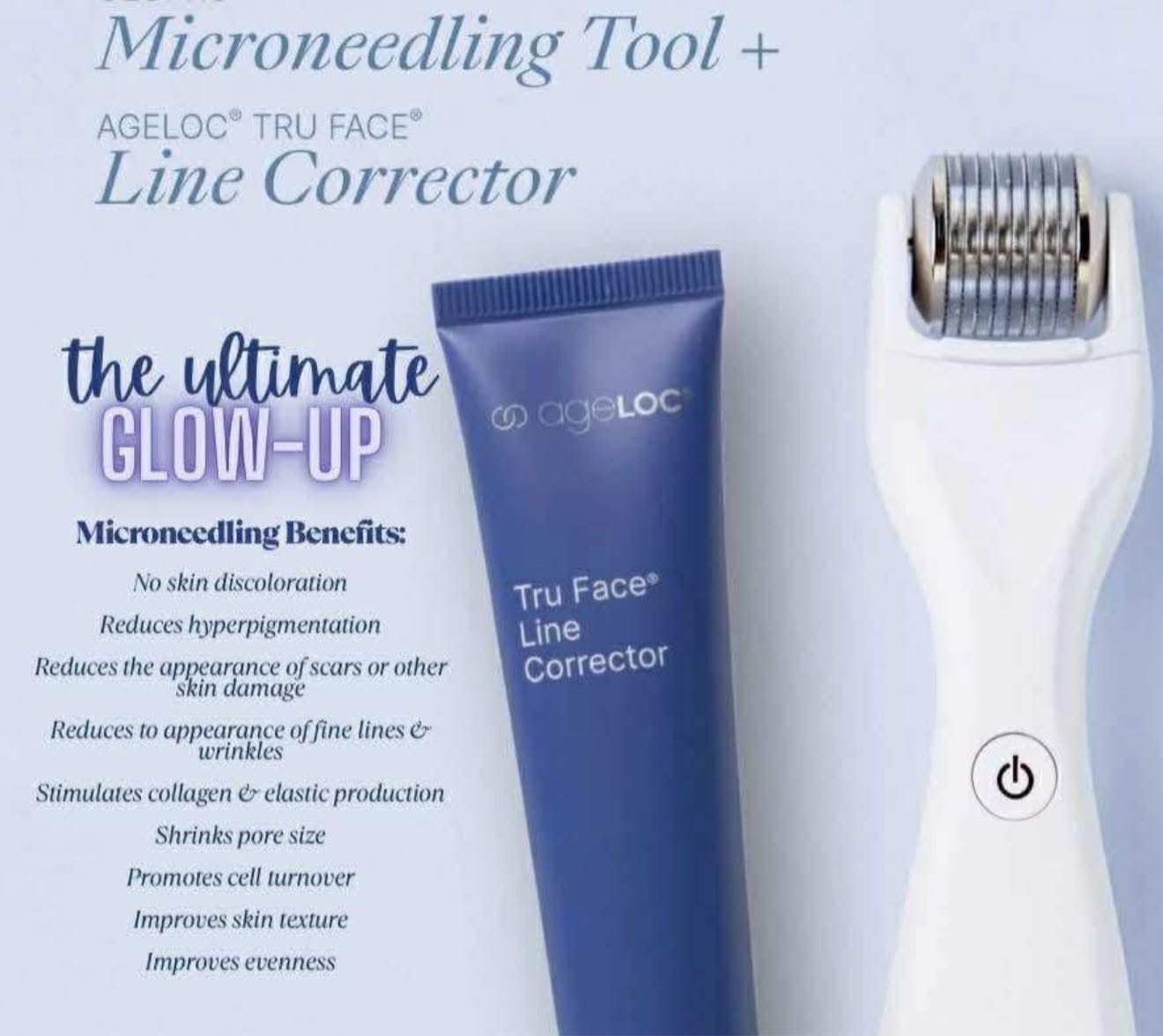 GloPRO® Microneedling Tool &amp; ageLOC® Tru Face® Line Corrector Bundle