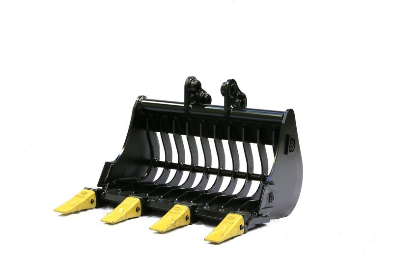 24&quot; (600mm) Ribbed-Back Riddle Bucket with 50mm gaps, 1 to 1.9 tonne diggers