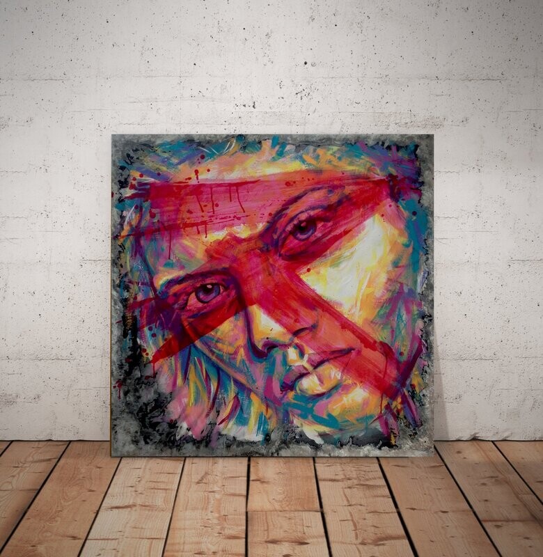 Laurel (Acrylic and ink on sheet metal)