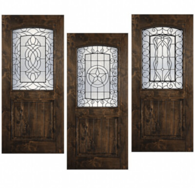 6/8 Knotty Alder Collection – Arch 1/2 Lite