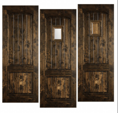8/0 Knotty Alder Collection – 2 Panel Arch
