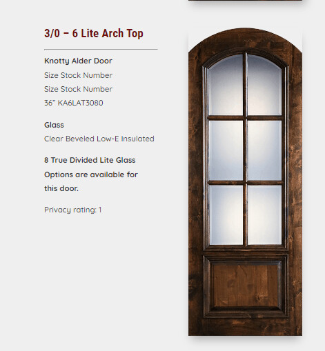 3/0 – 6 Lite Arch Top