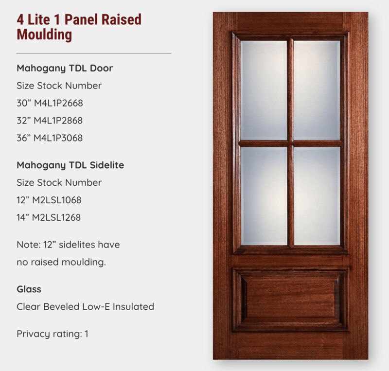 4 Lite 1 Panel Raised Moulding