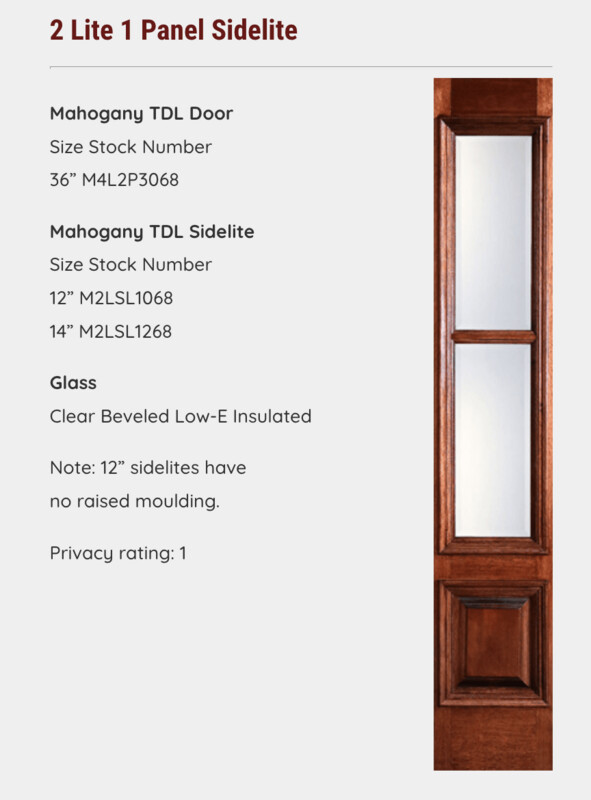 2 Lite 1 Panel Sidelite