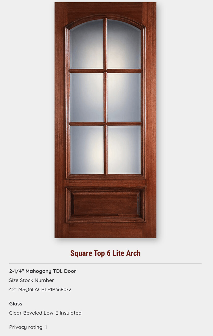 Square Top 6 Lite Arch