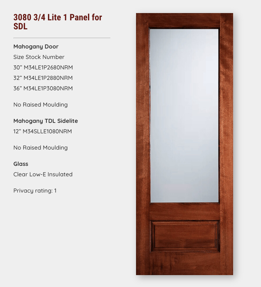 3080 3/4 Lite 1 Panel for SDL