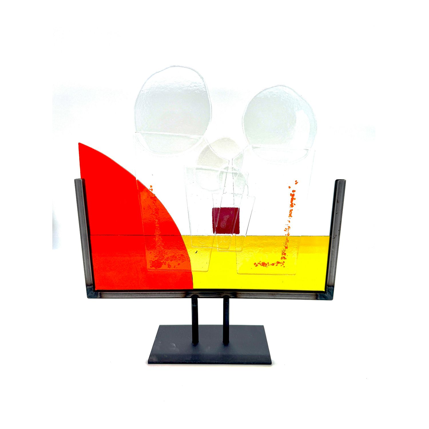 Marjan Michielsen - Fused glas met 2 figuren en 2 kinderen