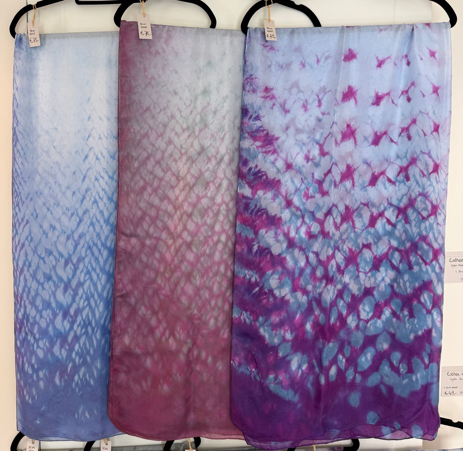 Esther van Waes - Zijden Shibori Sjaals