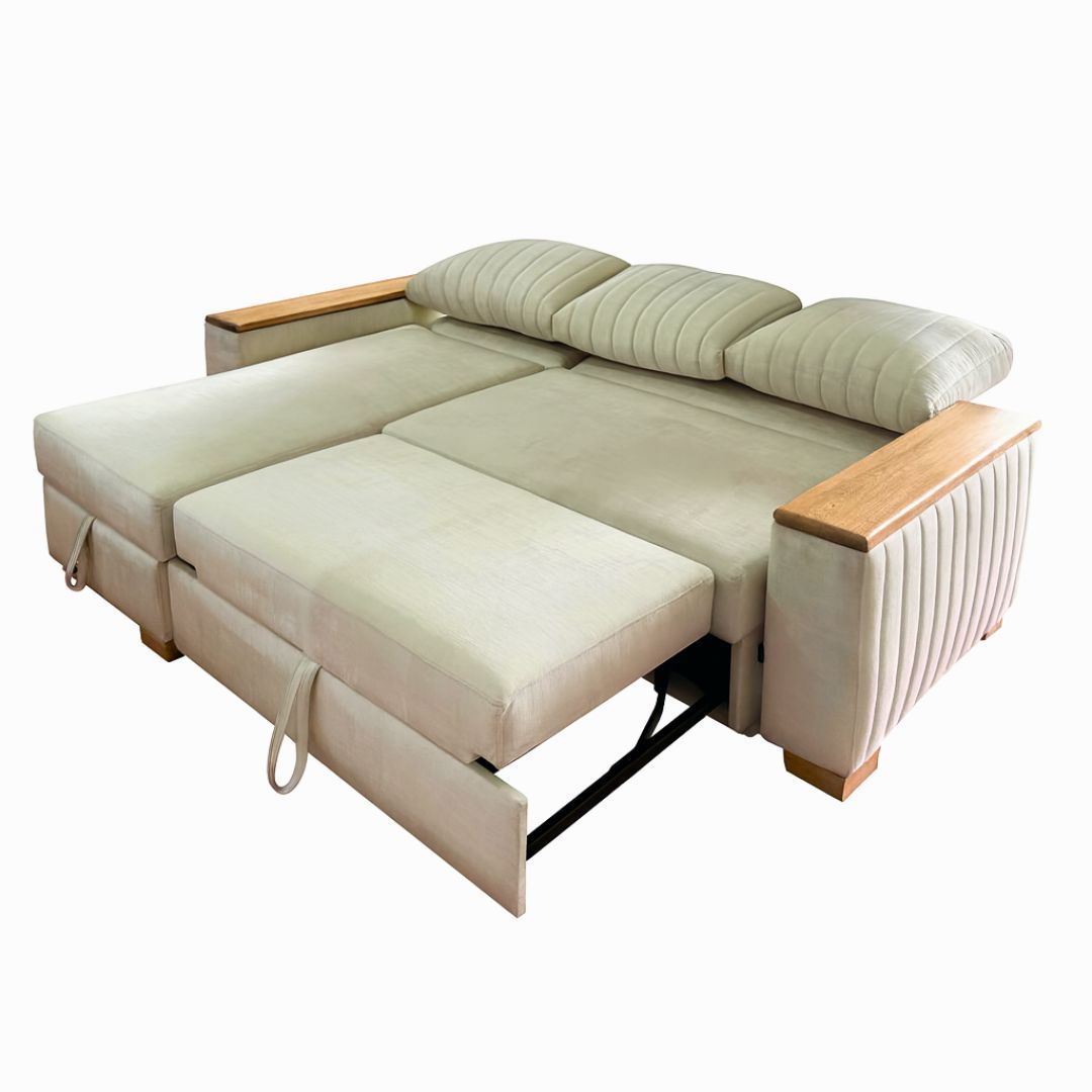 SALA FERRARA CON BRAZOS ABATIBLES EN MADERA