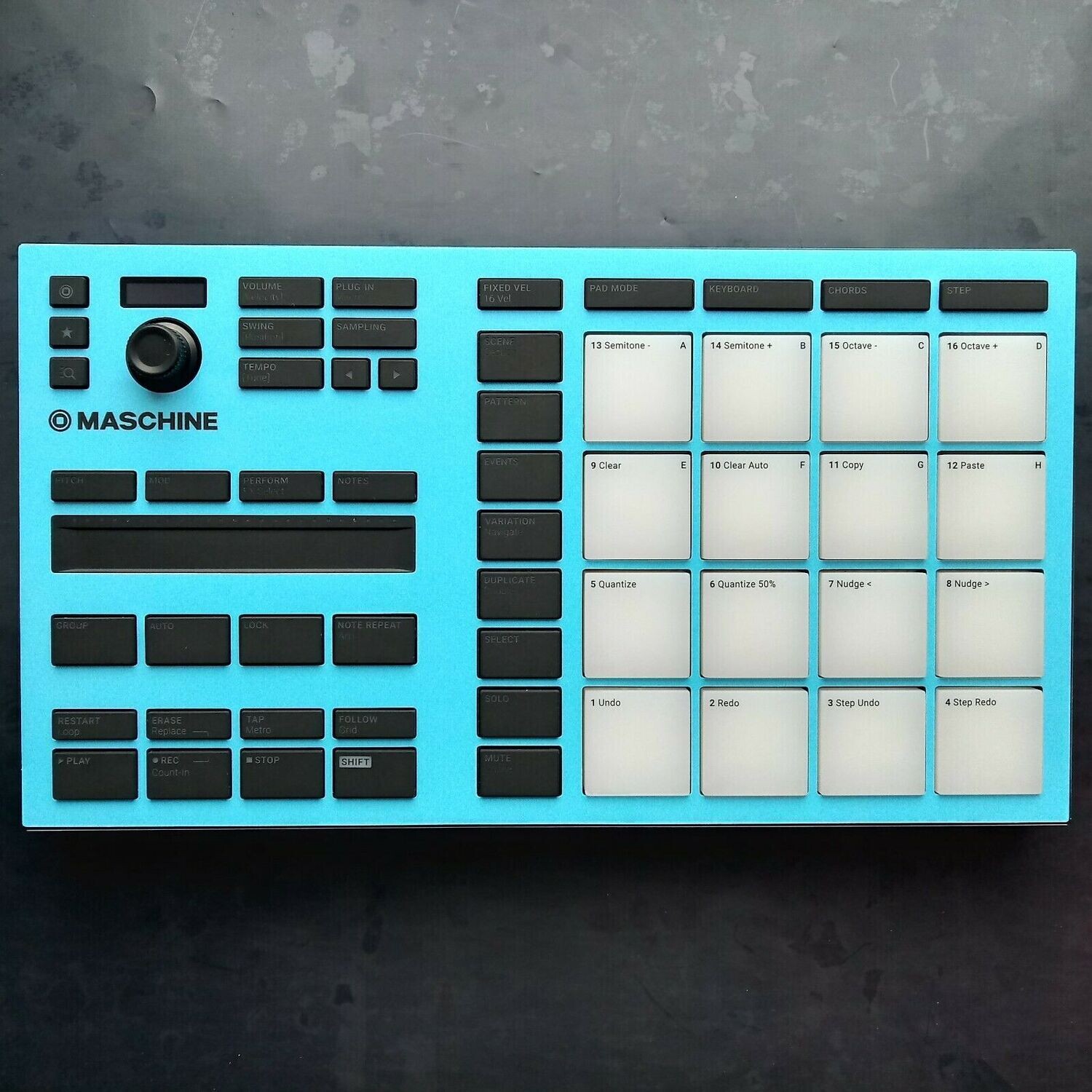 Vinyl skins for NI Maschine MK3 mikro (choose color), CHOOSE YOUR STYLE: TURQUOISE