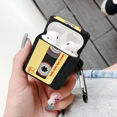 For Airpods Case, Retro Tape Case For Airpods 1/2 Case, Soft Silicone Earphone Headphone Cover For Apple AIrpods Case