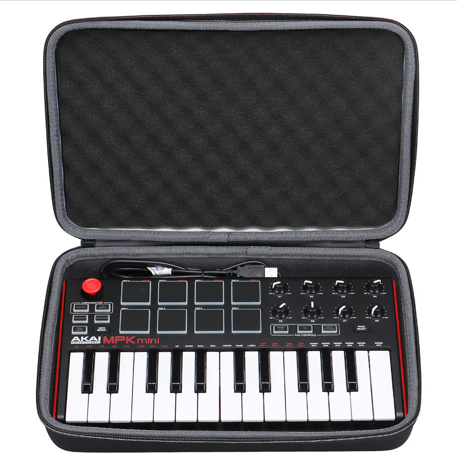 Hard Carrying Case for Akai MPK Mini MK2/3 and MPK Mini Play MIDI Keyboard  Controller