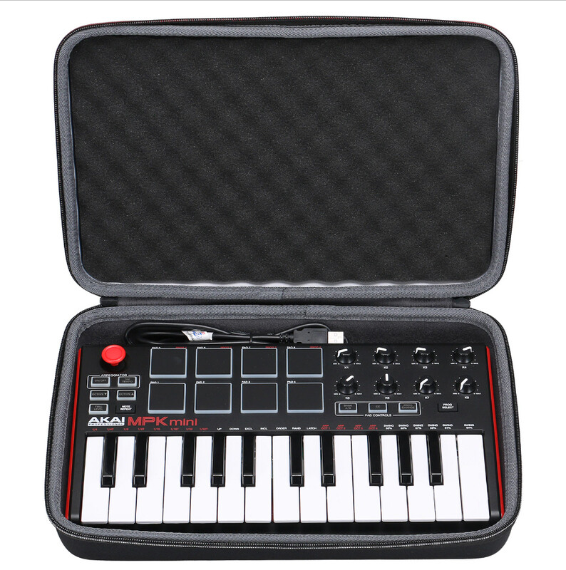 Hard Carrying Case for Akai MPK Mini MK2, 3, Play, Storage Bag