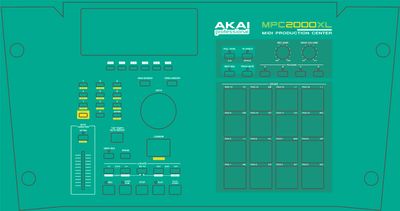 Skin for AKAI MPC 2000XL - Mint style (DIGITAL files ONLY)