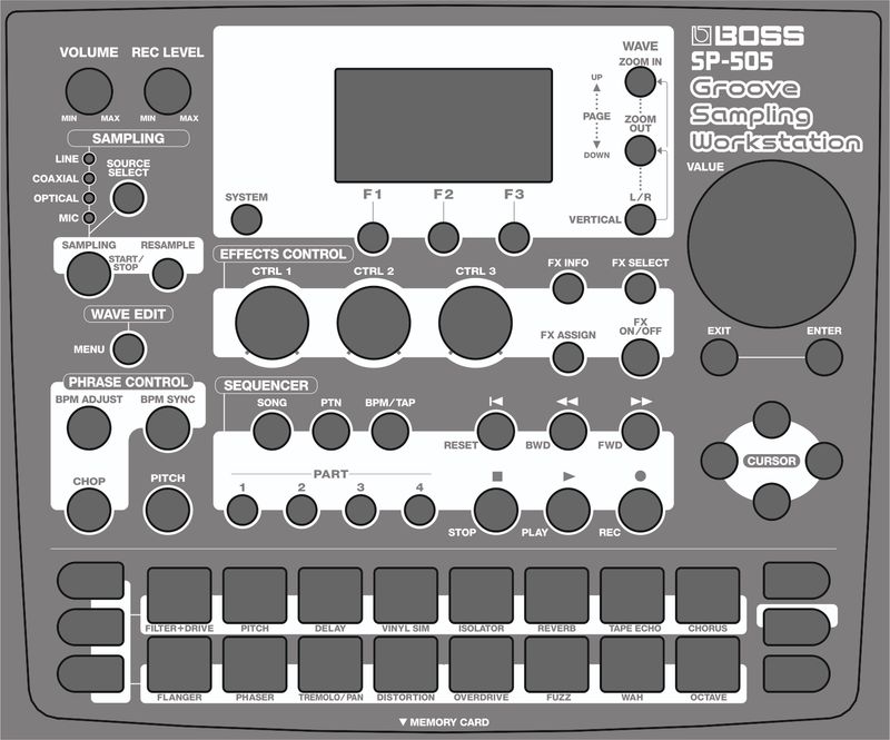 BOSS SP-505 サンプラー with スマートメディア32MB - DTM・DAW