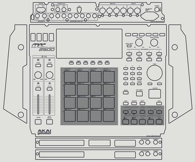 Skin for AKAI MPC 2500 - Retro style (DIGITAL files ONLY)