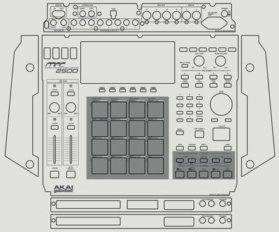 Skin for AKAI MPC 2500 - Retro style (DIGITAL files ONLY)