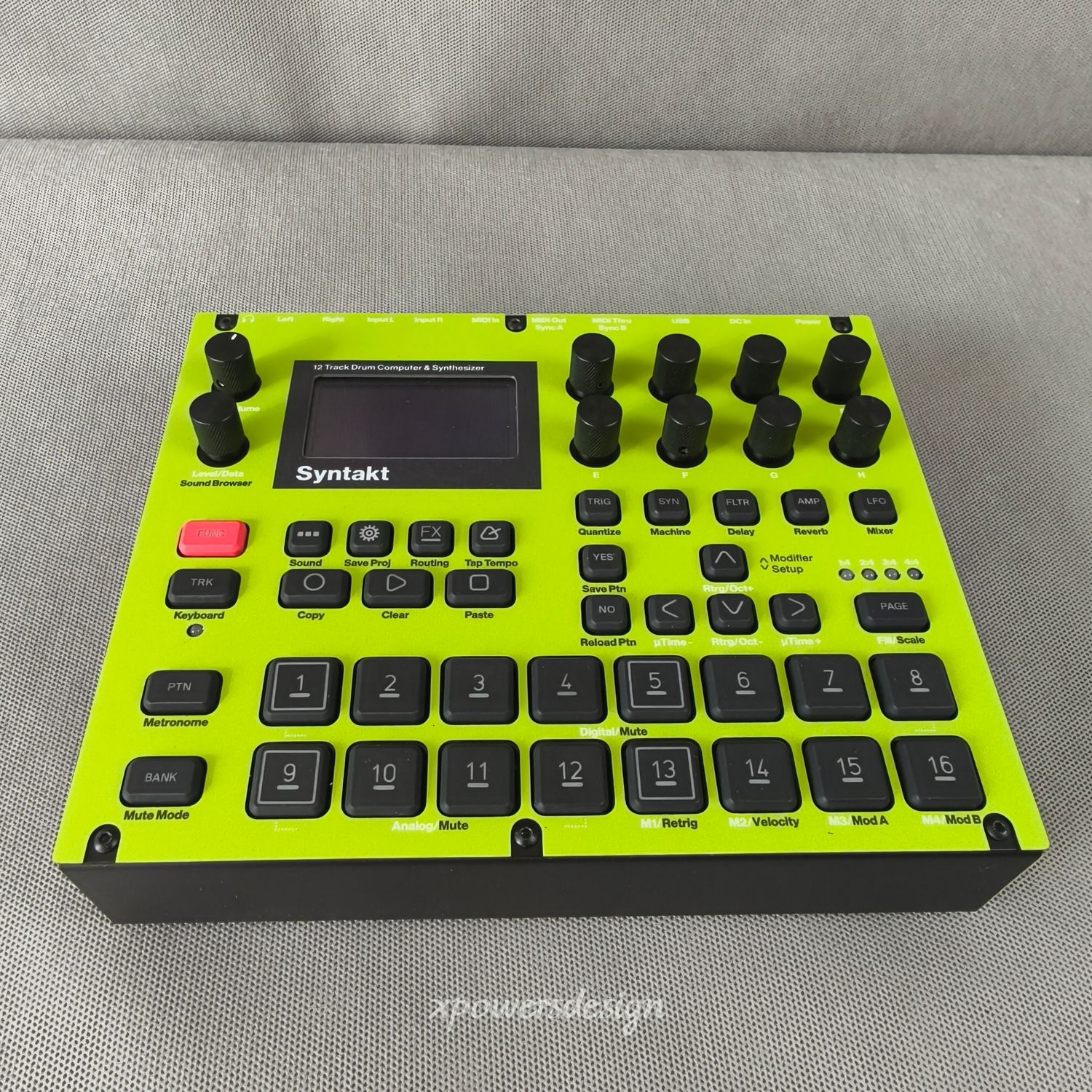 Magnetic faceplate for Elektron Syntakt