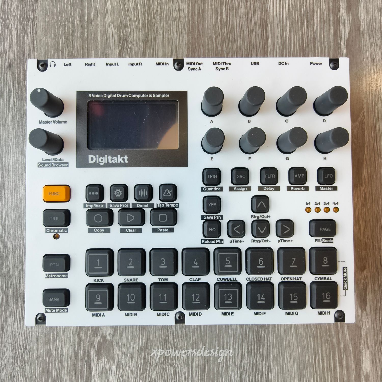 Magnetic faceplate for Elektron Digitakt 1