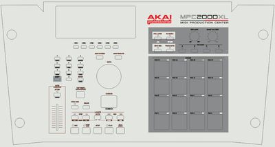 Skin for AKAI MPC 2000XL - original style (DIGITAL files ONLY)