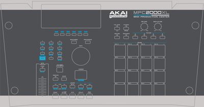 Skin for AKAI MPC 2000XL - E-mu SP-1200 style (DIGITAL files ONLY)