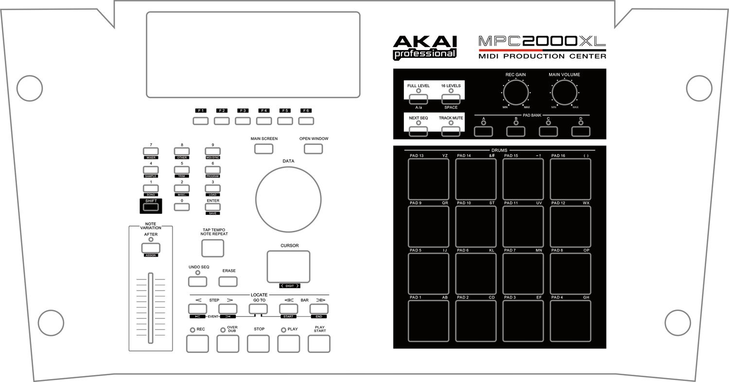 Skin for AKAI MPC 2000XL - MPC 2500SE style (DIGITAL files ONLY)