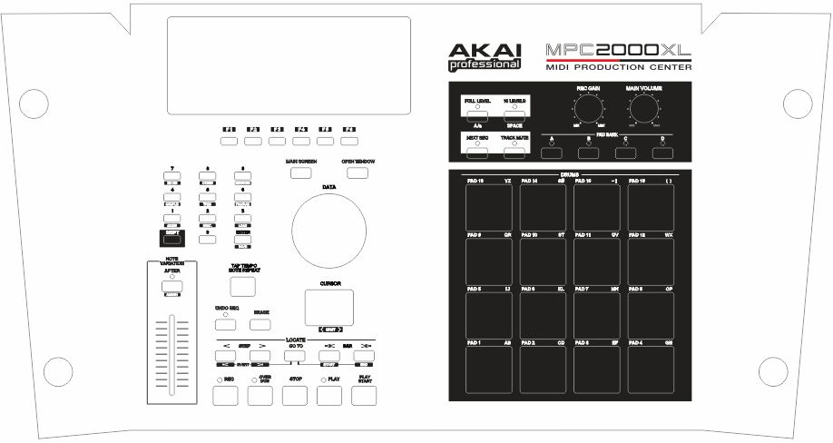 Skin for AKAI MPC 2000XL - MPC 2500SE style (DIGITAL files ONLY)
