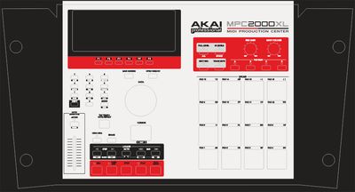 Skin for AKAI MPC 2000XL - Boss SP-303 style (DIGITAL files ONLY)