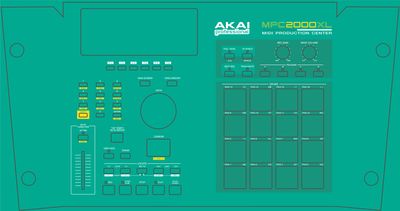 Skin for AKAI MPC 2000XL - Mint style (DIGITAL files ONLY)