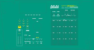 Skin for AKAI MPC 2000XL - Mint style (DIGITAL files ONLY)