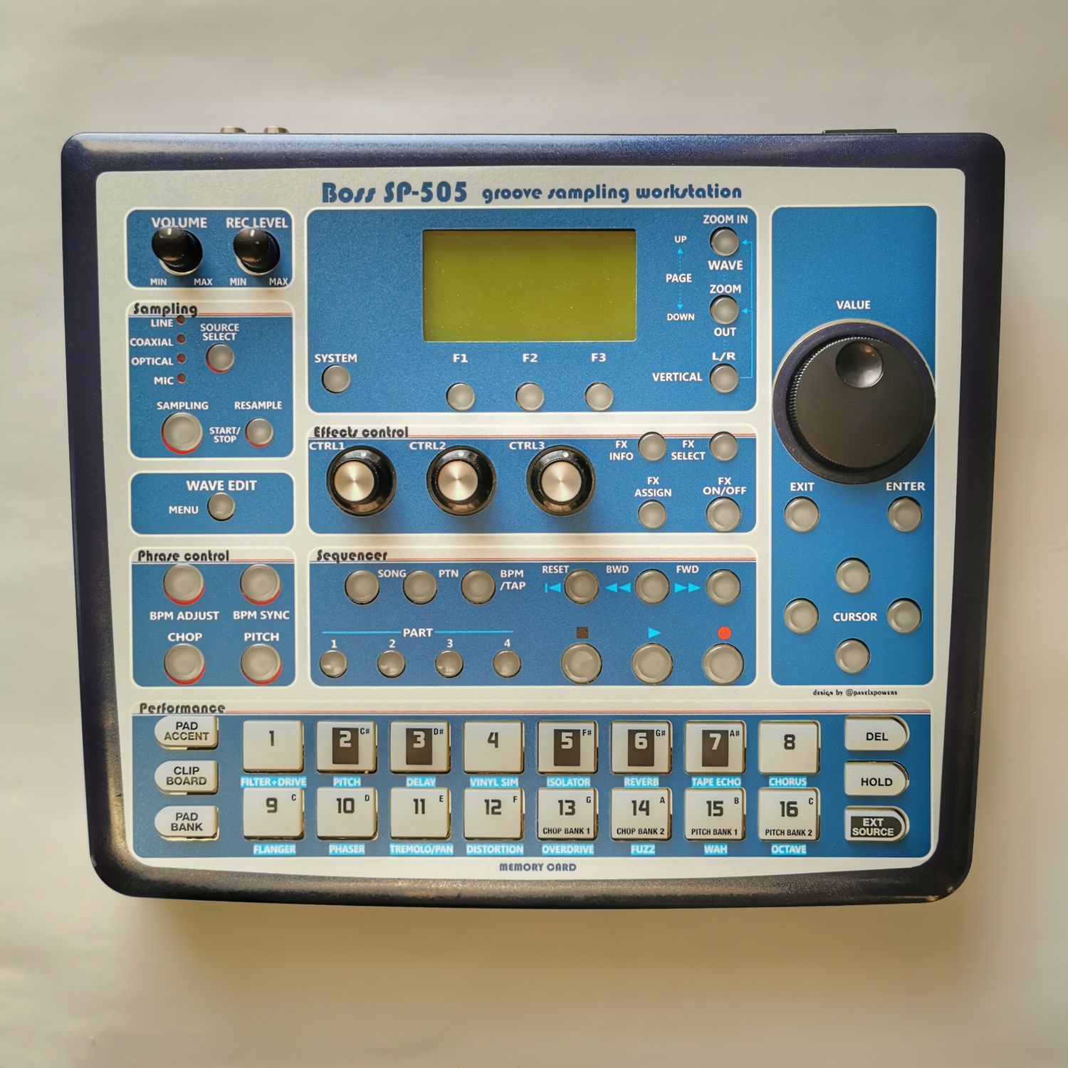 Skin for Boss SP-505 - E-MU SP-12 style (DIGITAL files ONLY)