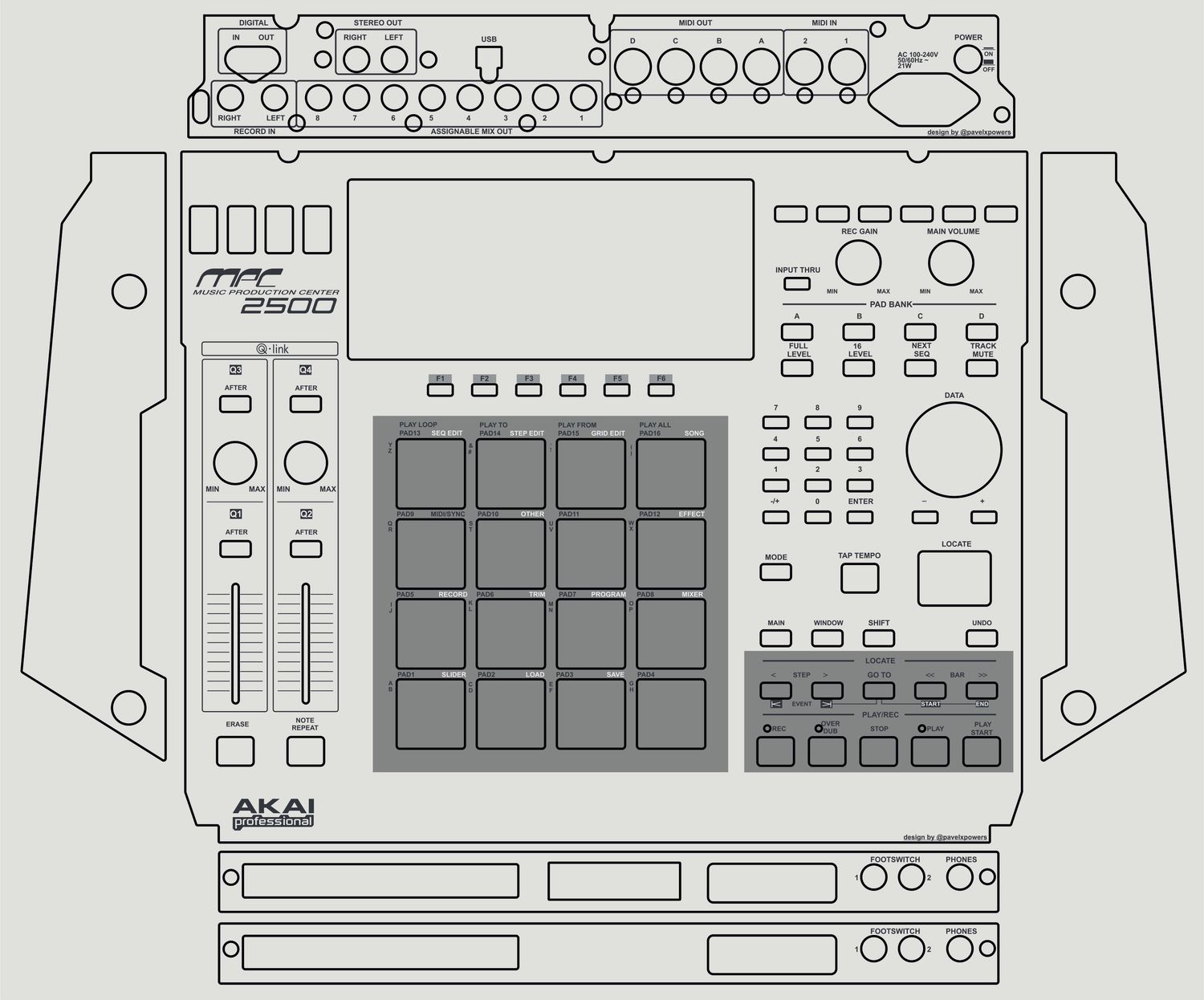 Skin for AKAI MPC 2500 - Retro style (DIGITAL files ONLY)