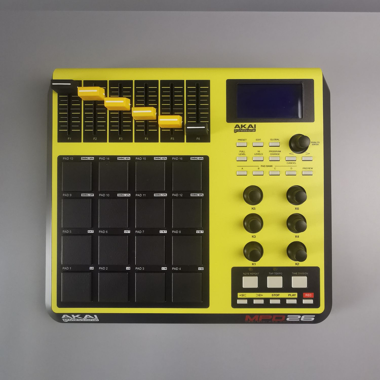 Skin for AKAI MPD 26 - BLACK&amp;YELLOW style (DIGITAL files ONLY)