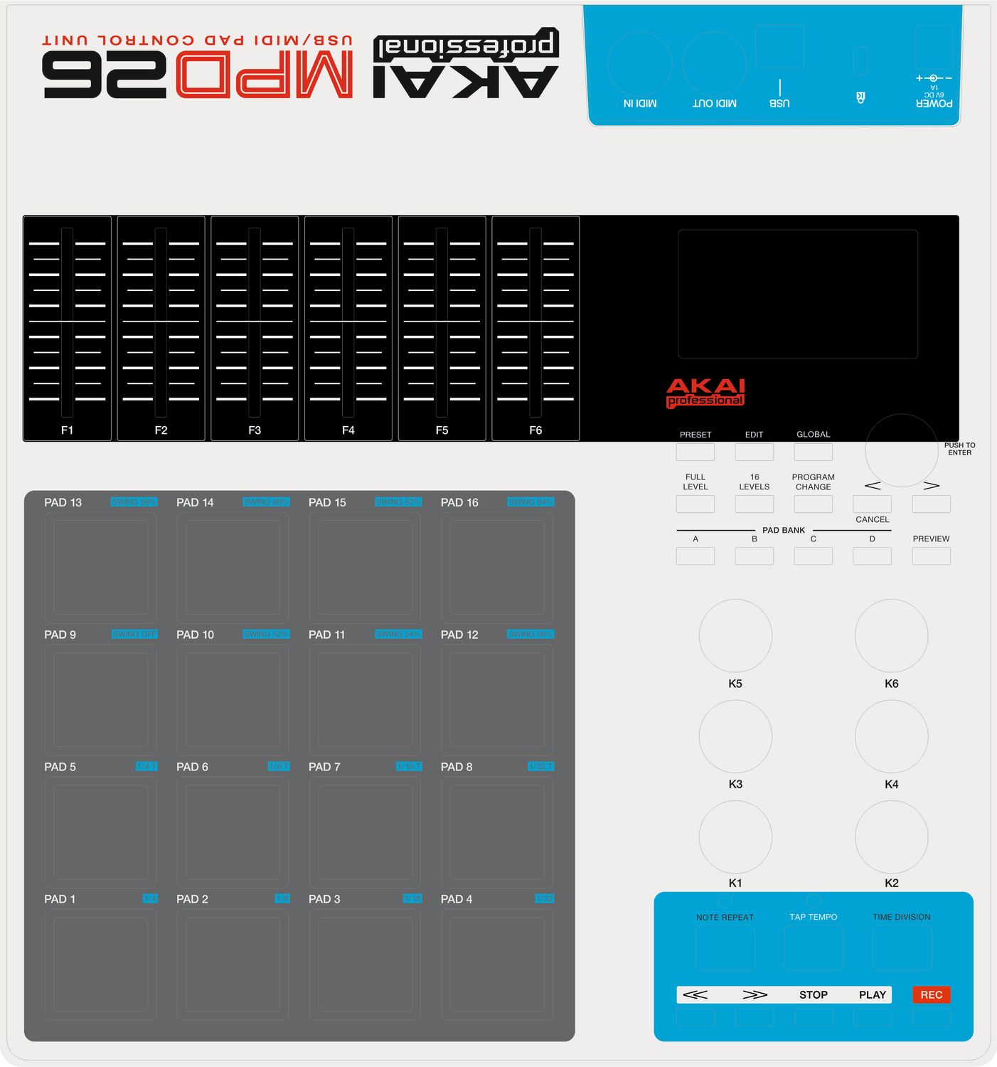 Skin for AKAI MPD 26 - MPC 60 RETRO style (DIGITAL files ONLY)