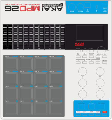 Skin for AKAI MPD 26 - MPC 60 RETRO style (DIGITAL files ONLY)